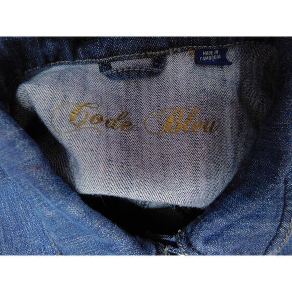 Vtg Code Bleu Womens Blue Denim Jacket Decorative Front Pockets Sz M - Picture 4 of 12